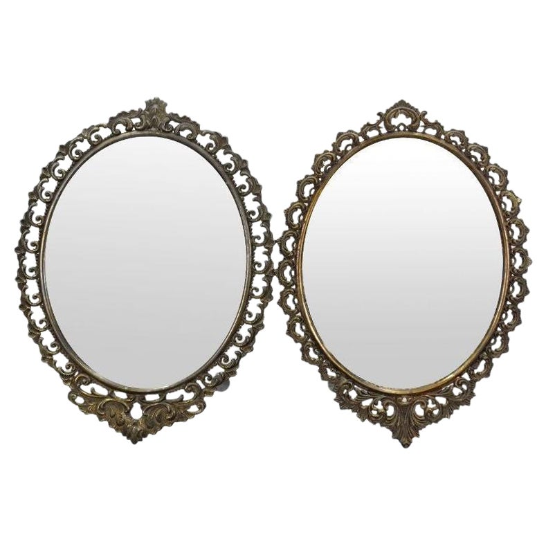 Pair of 1940 Rock Style Gilt Mirror