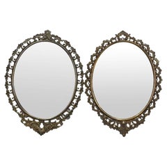 Vintage Pair of 1940 Rock Style Gilt Mirror