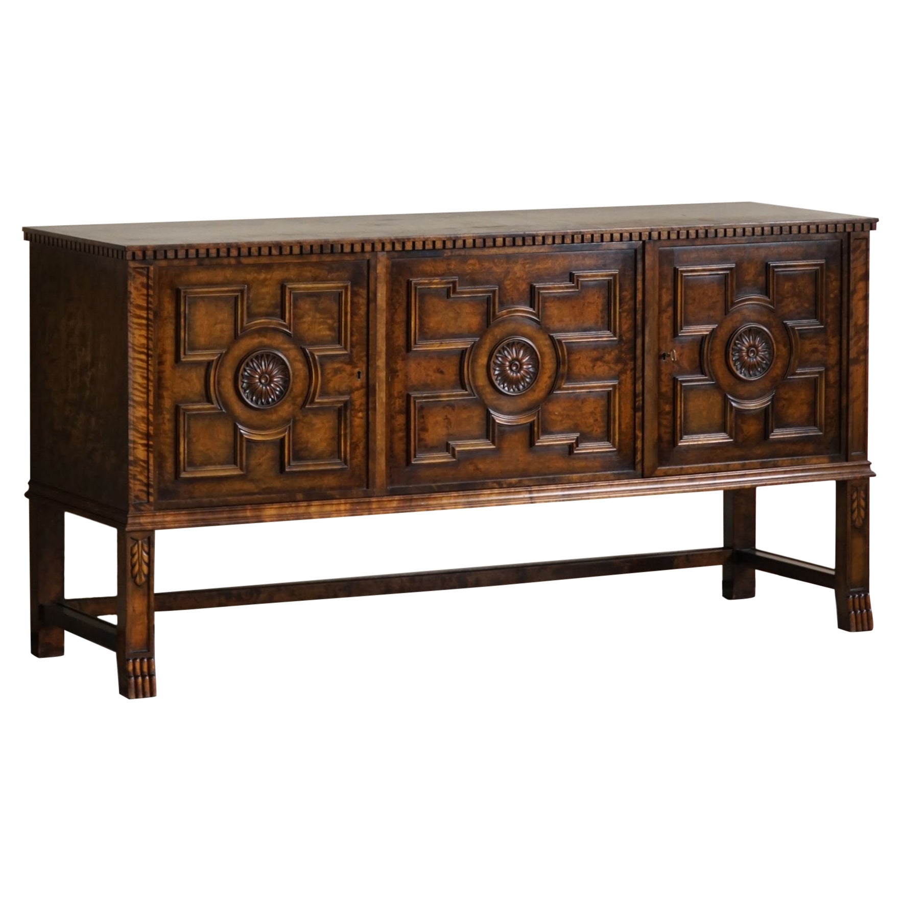 Axel Einar Hjorth, Art Deco Sideboard, Model "Roma" Made by Bodafors, 1920s For Sale