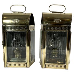 Antique Brass Yacht Lanterns by Davey and Co. of London