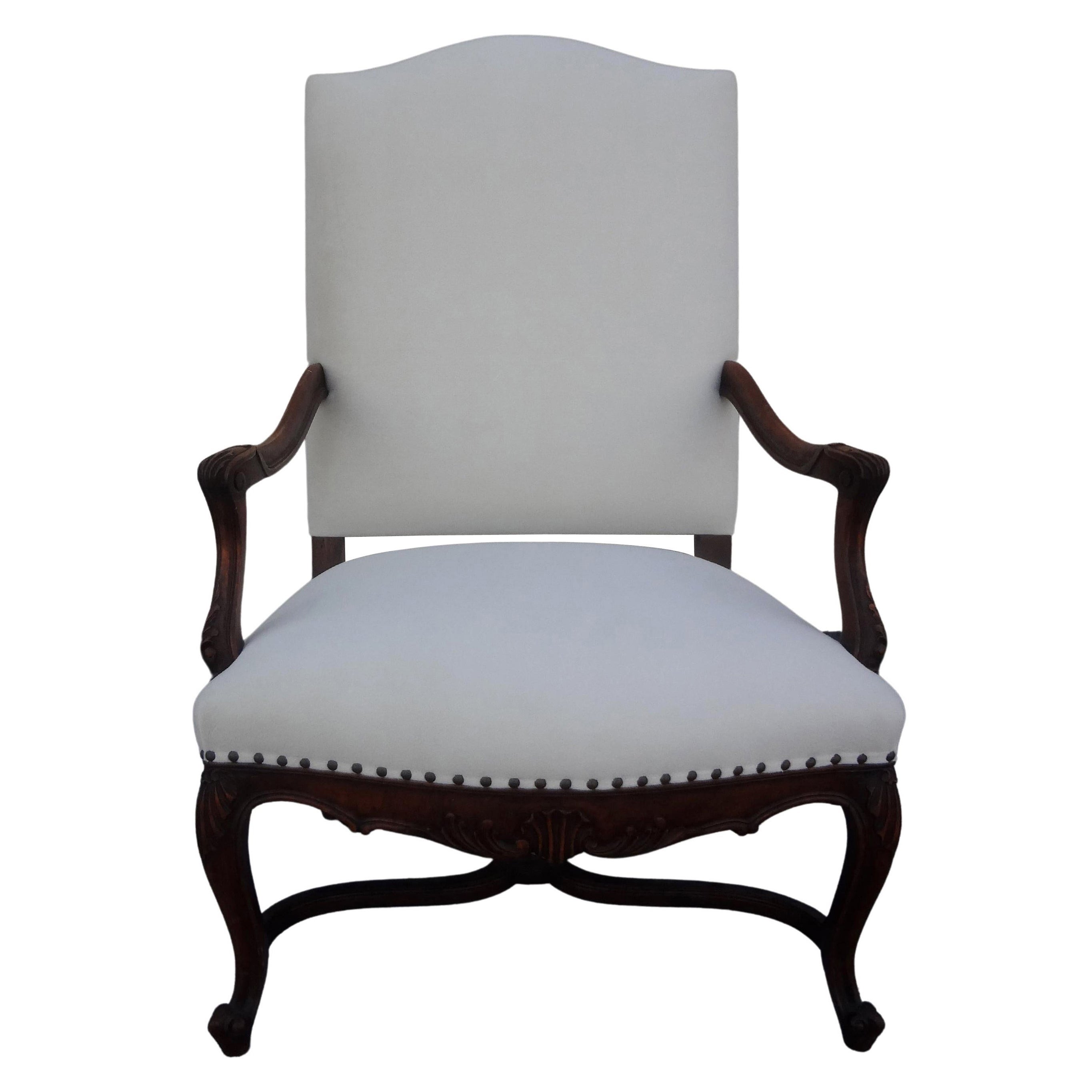 19th Century, French, Regence Style Walnut Chair