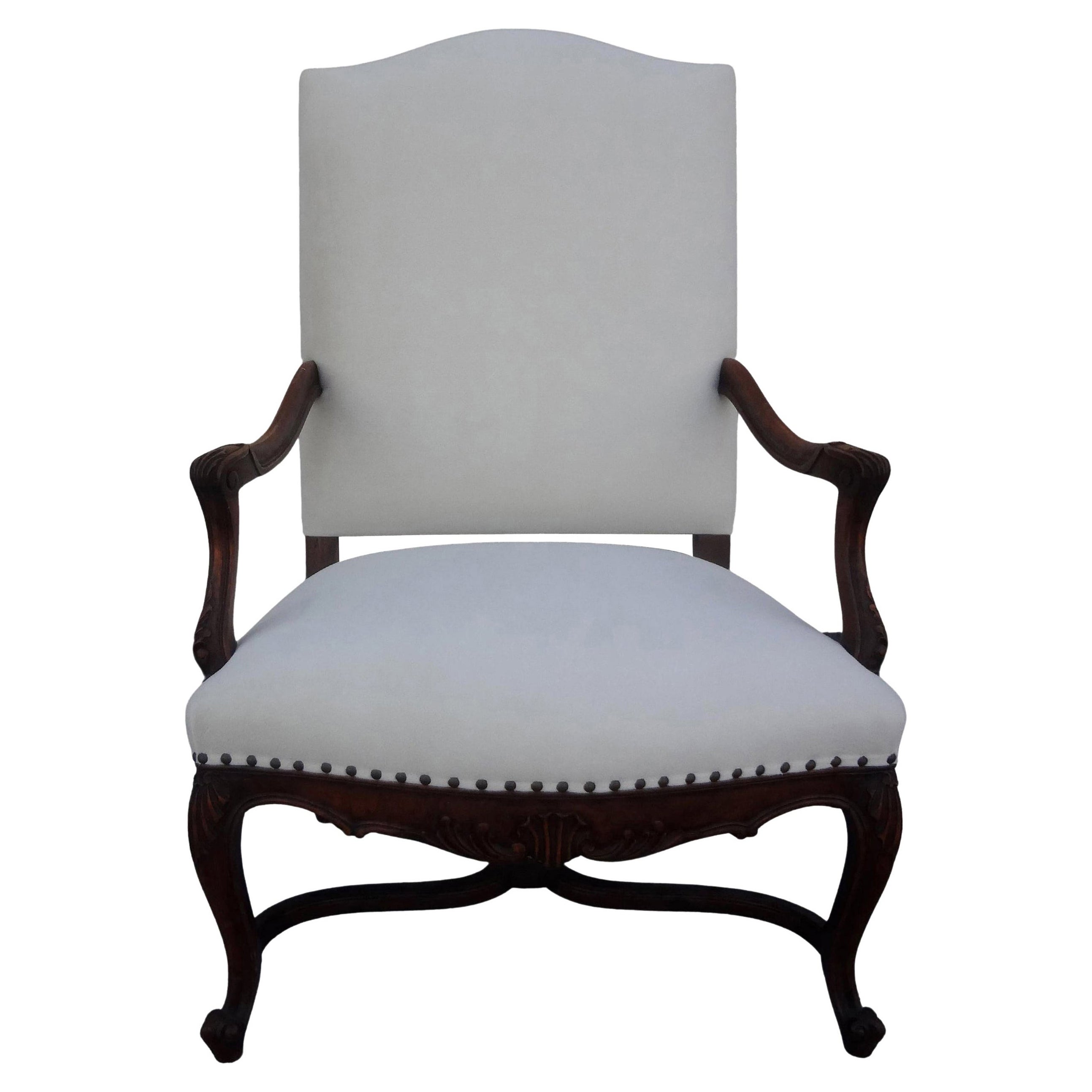 19th Century French Regence Style Walnut Chair