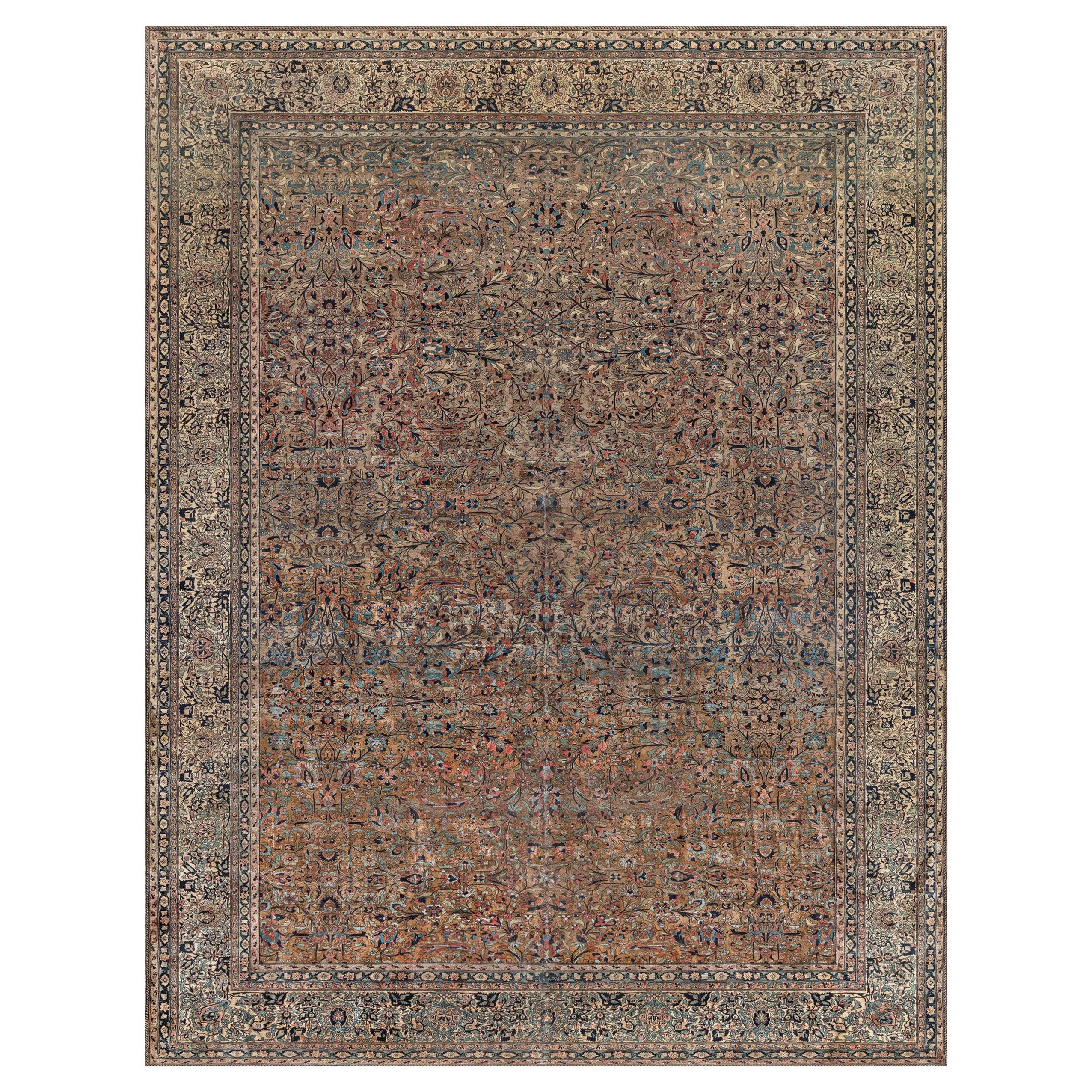 Antique Persian Kashan Rug For Sale at 1stDibs