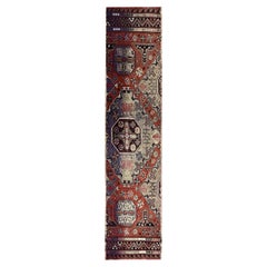 Antique Runner Rug Kilim Handmade Sumak Hallway Carpet Rug