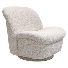 Vladimir Kagan for Directional Furniture Swivel Lounge Chair in Boucle