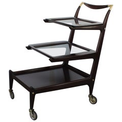 Rosewood Bar Cart by Cesare Lacca for Cassina