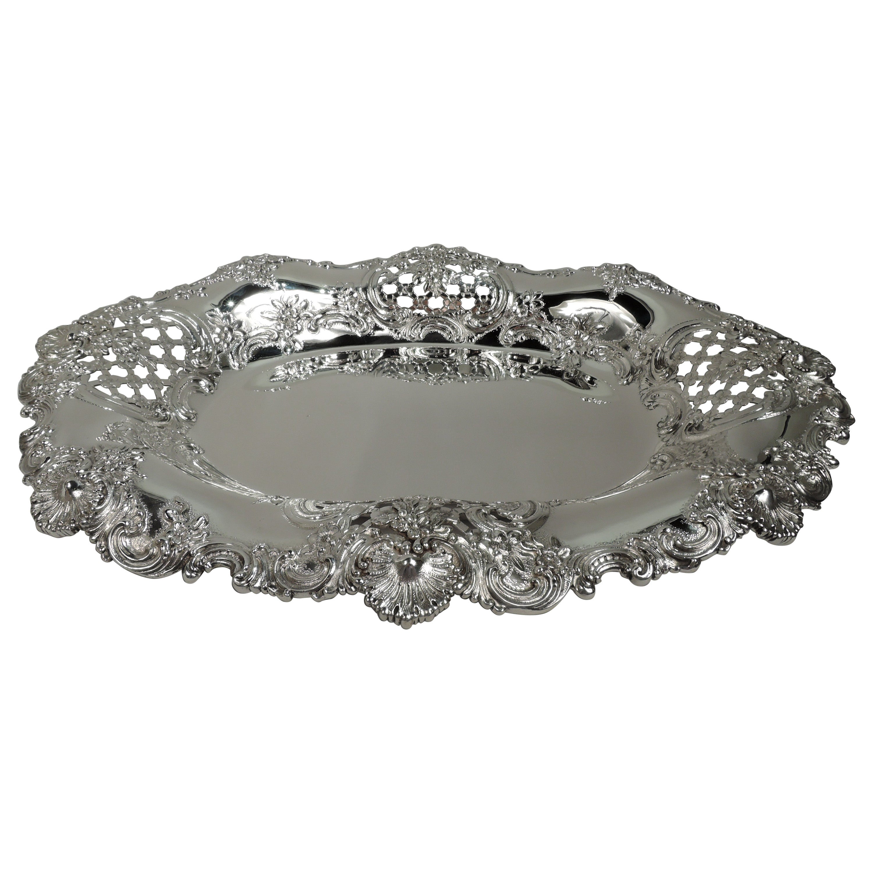 Antique Victorian 1890 Sterling Silver Presentation Bowl For Sale at ...