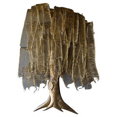 Sculptural Metal Willow Tree by California Artist Jacqueline Huhem, 1970