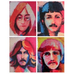 Set of 4 Beatle Portraits Lithographs by David Adickes 2017 3/20