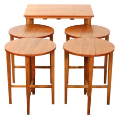 Mid-Century Modern 1960's Teak Nesting Table Set Poul Hundevad For Novy Domov