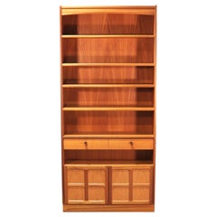 Mid-Century Modern Teak Wall Unit Bookcase by Nathan