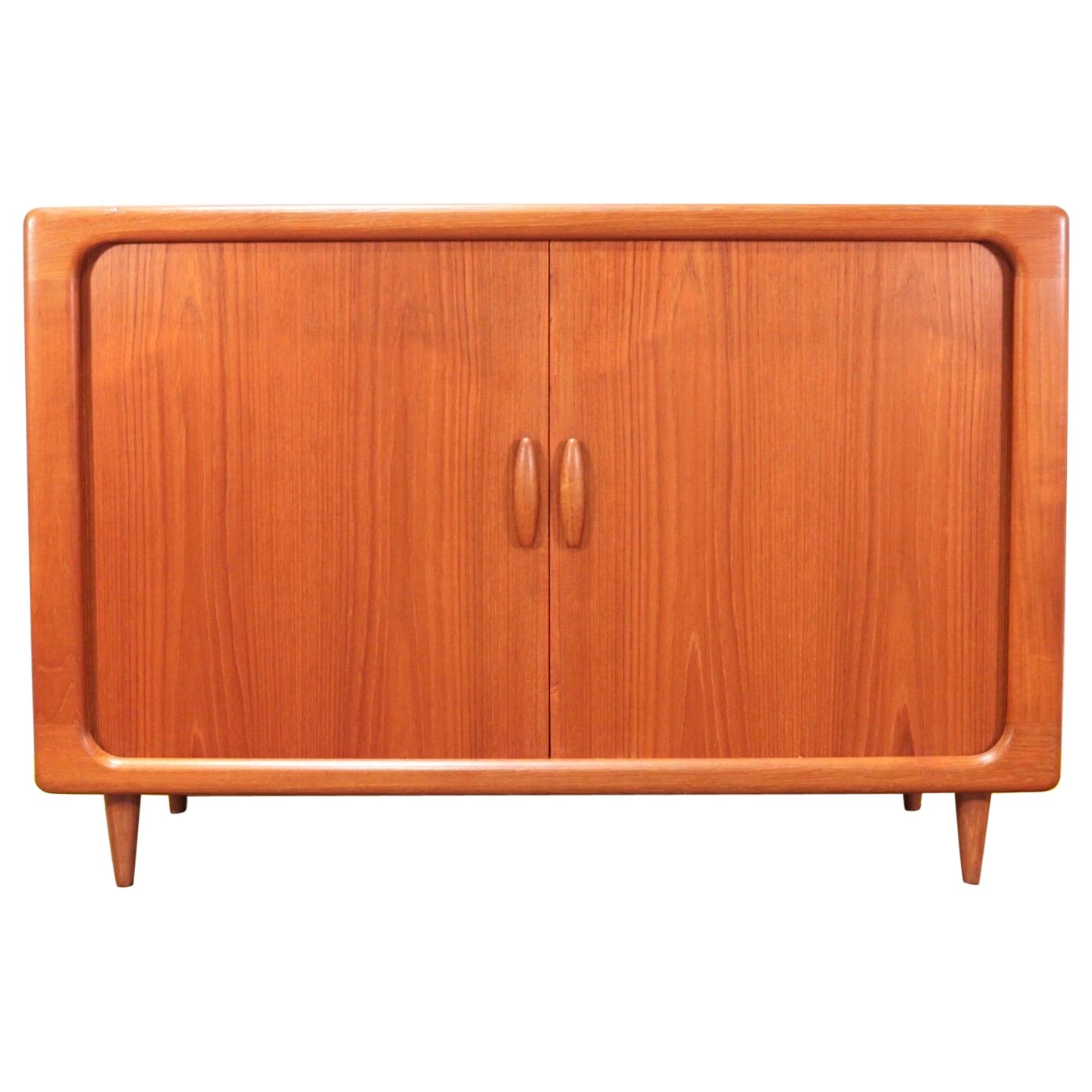 Mid-Century Modern Danish Teak Vinyl Media Cabinet by Dyrlund