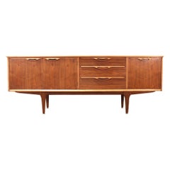 Vintage Mid-Century Modern Jentique Dark Wood British Credenza