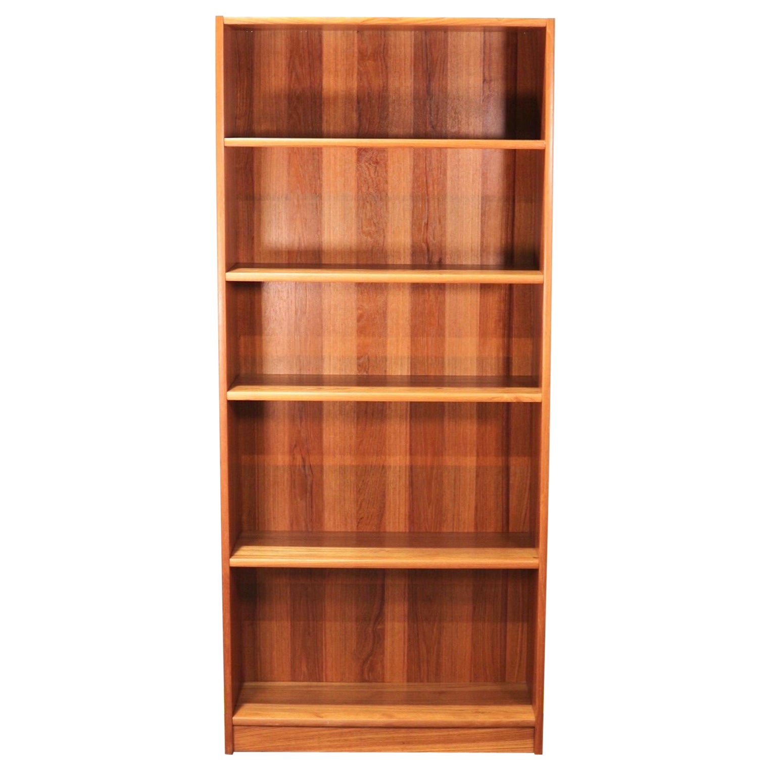 MidCentury Modern Teak Danish Bookcase Shelving Unit at 1stDibs