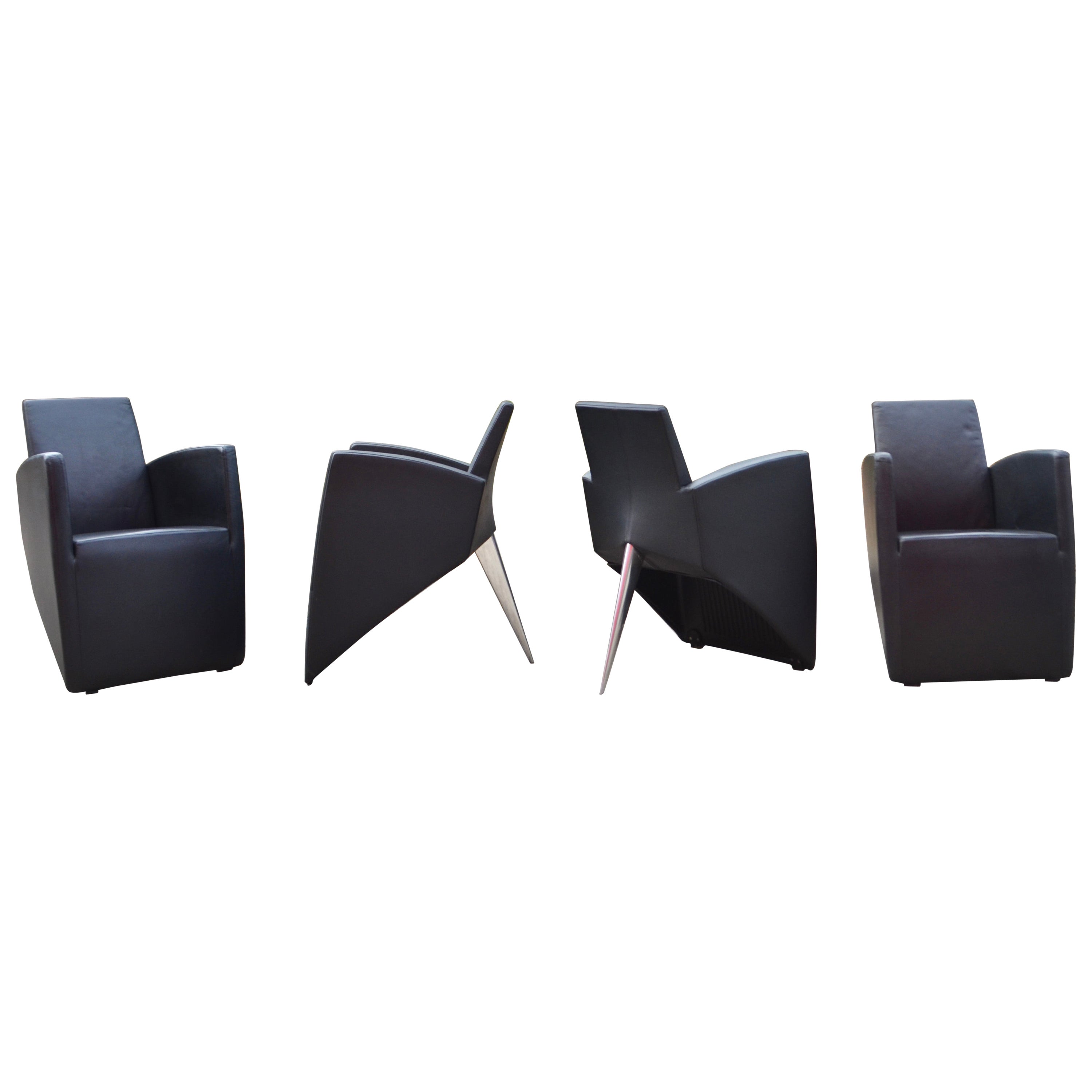 Philippe Starck Chair Armchair Chair Driade Aleph Model Jack Lang Set of 4