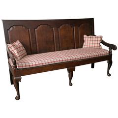 Oak Panel Back Settle 2