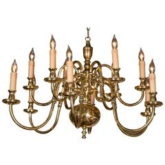 Cast Brass Two-Tier Chandelier 1