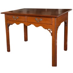 Antique Mahogany Two-Drawer Side Table
