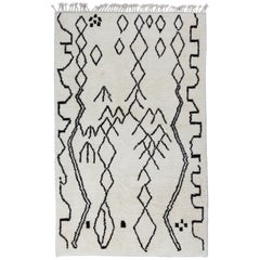 Tapis Tulu marocain contemporain, 100% laine non teintée, options personnalisées disponibles