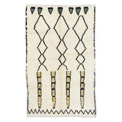 Hand Knotted Moroccan Wool Rug, Soft Pile, Custom Options Available