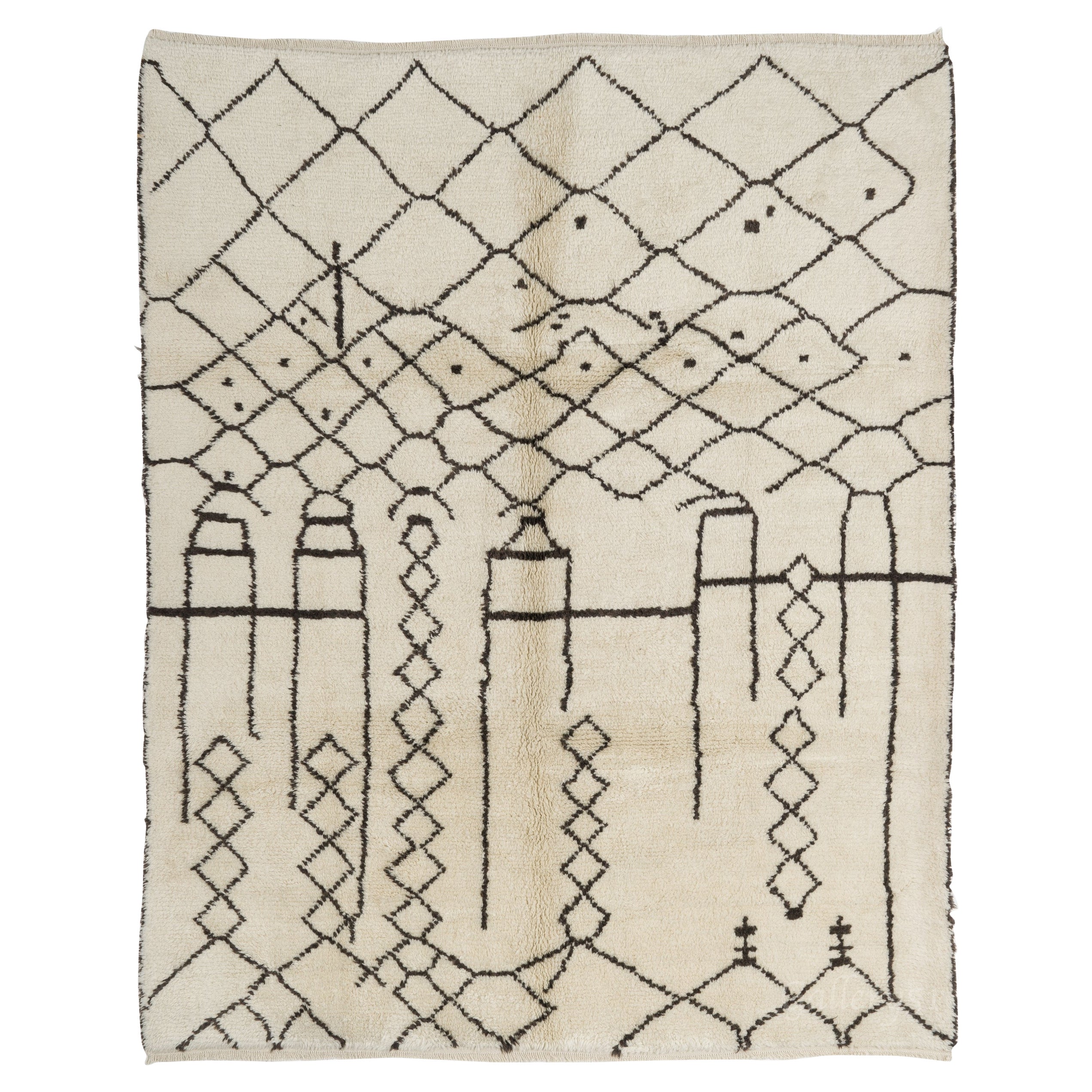 Contemporary Moroccan Tulu Rug, 100% ungefärbte Wolle, kundenspezifische Optionen verfügbar