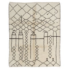 Tapis Tulu marocain contemporain, 100% laine non teintée, options personnalisées disponibles