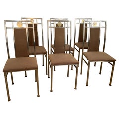 Set of Six Chairs Produced by the Belgian Manufacturer Belgo Chrom in the 80s