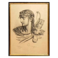 Dessin académique français d'un Romain classique