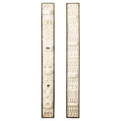 Pair of French Serge Roche Style Plaster Wall Sculptures