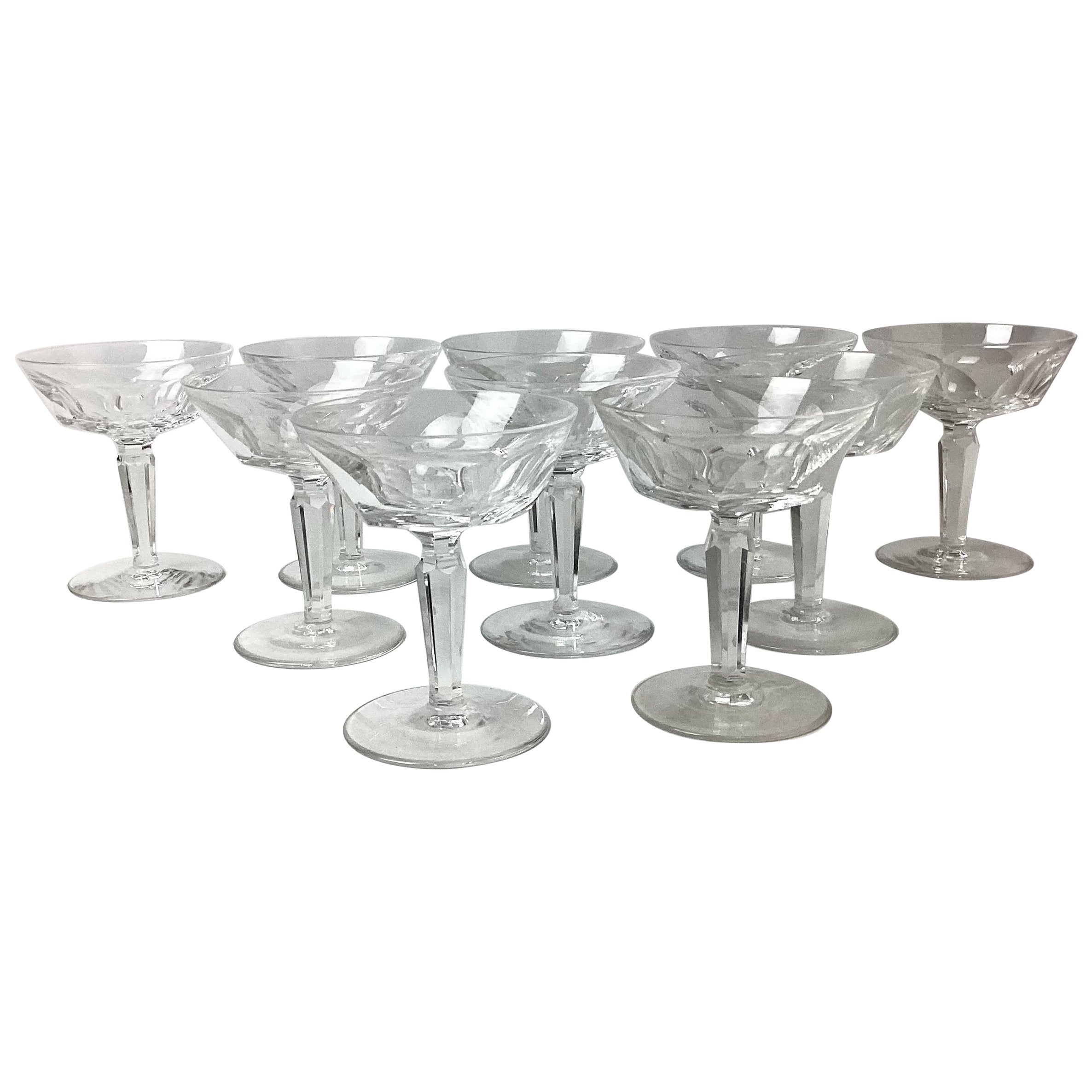 Set of 10 Waterford Sheila Cut Champagne or Tall Sherbet For Sale