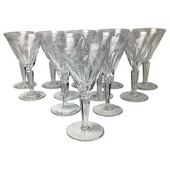 Used Set of 12 Waterford Sheila Cut Wine Glasses