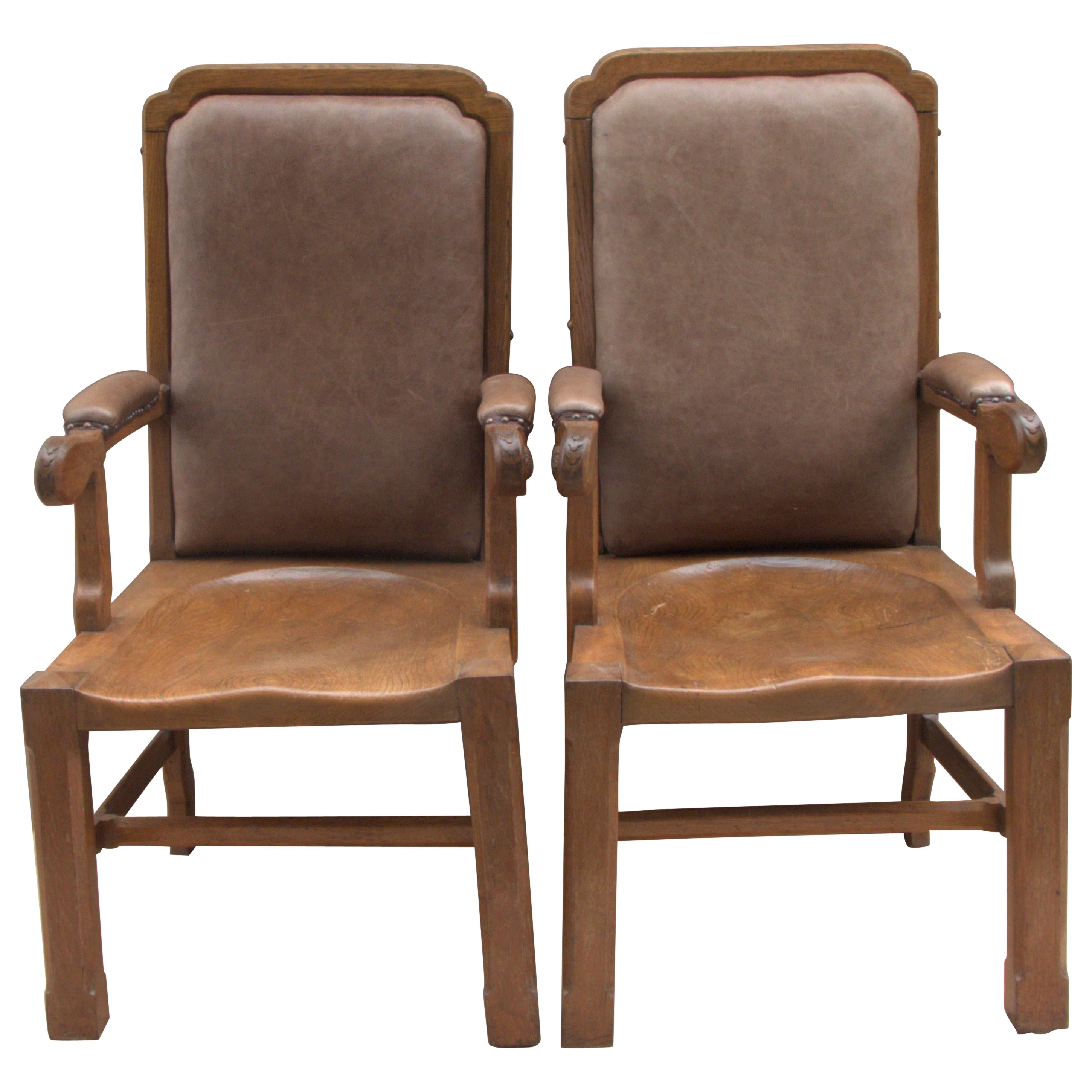 Executive Armchairs Pair For Sale