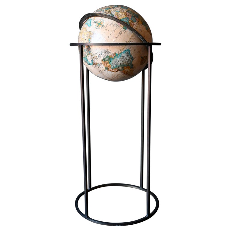 Vintage Replogle Articulating Globe on Brass Stand, Ca. 1970 For Sale ...