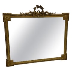 Miroir en bois doré français