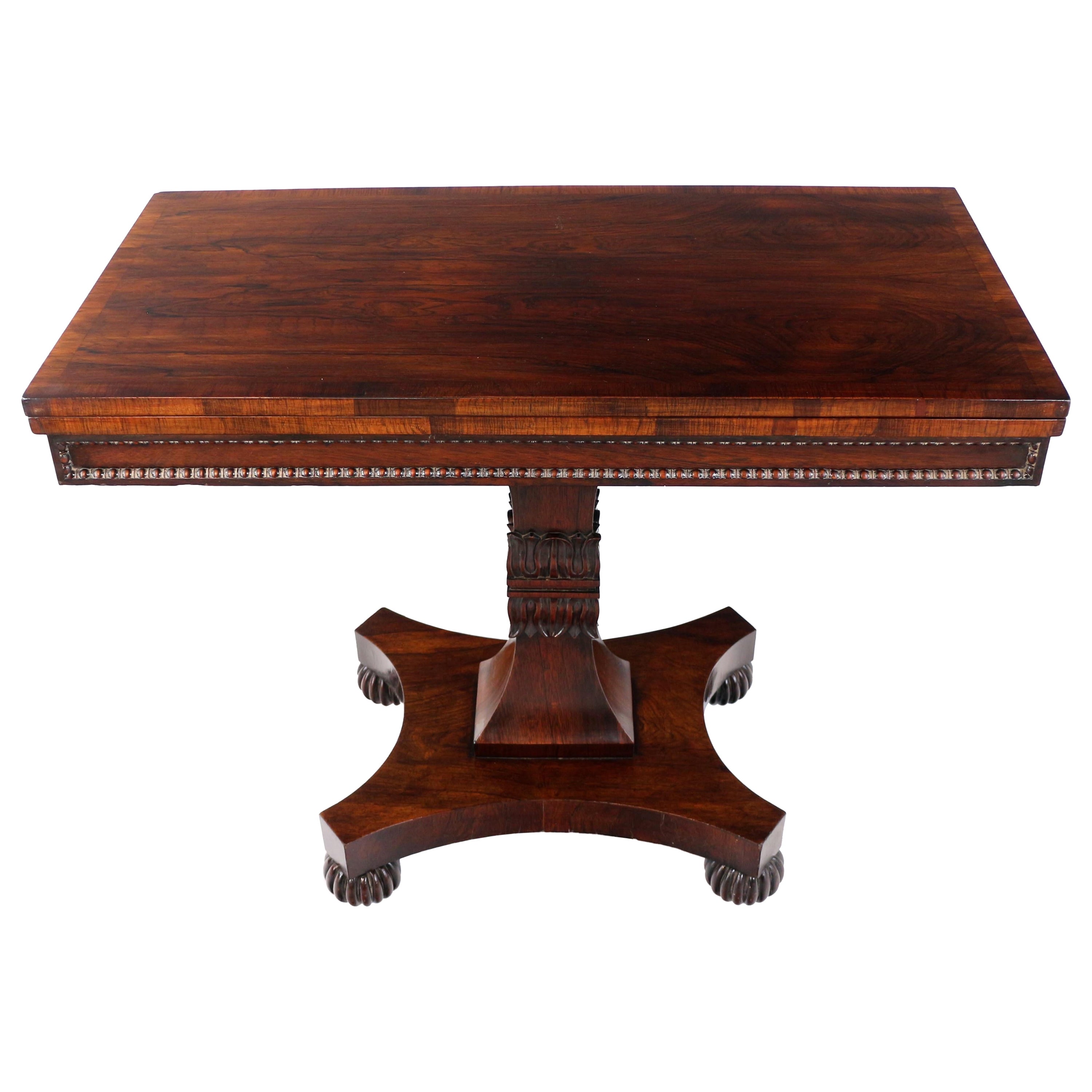 Antique Scottish Regency Rosewood Tea Table in the Manner of William Trotter For Sale