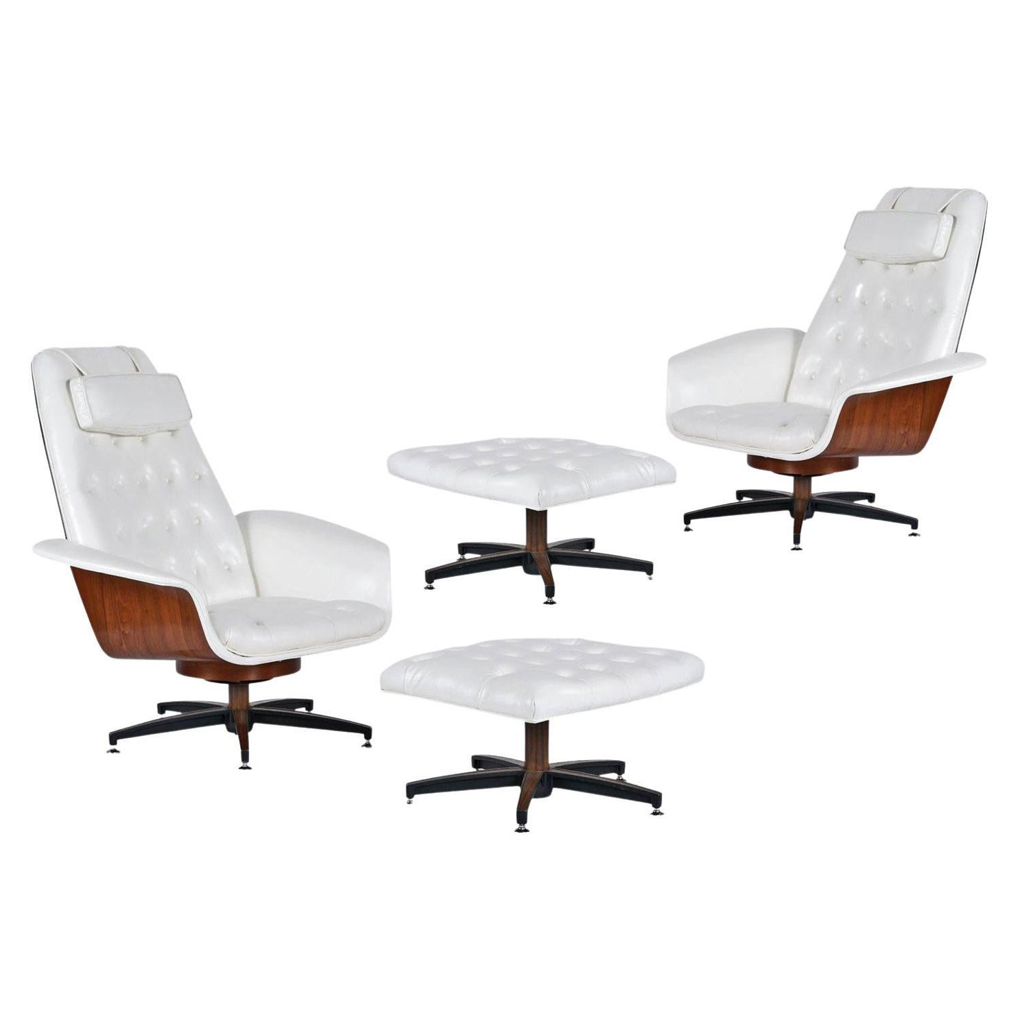 There's something indescribably awesome about these Mulhauser chairs in tufted white upholstery. Cool, casual and comfortable in their skin. Anywhere they go, is exactly where they're supposed to be. If these chairs became sentient, they would ask