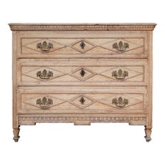 Late 18th Century Louis XVI Chest of Drawers in Stripped Oak