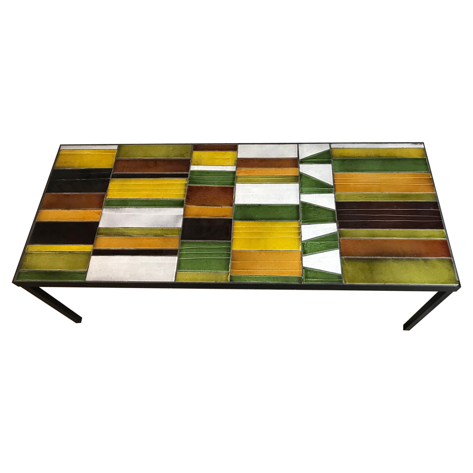 Ceramic Coffee Table by Roger Capron, Vallauris, France, 1960s