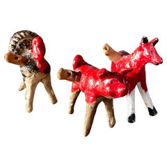 Set of Ceramic Carnival Animal Figures from Mexico, Circa 1980´s and 1990´s