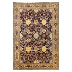 Handgewebter persischer Teppich in Qom-Design