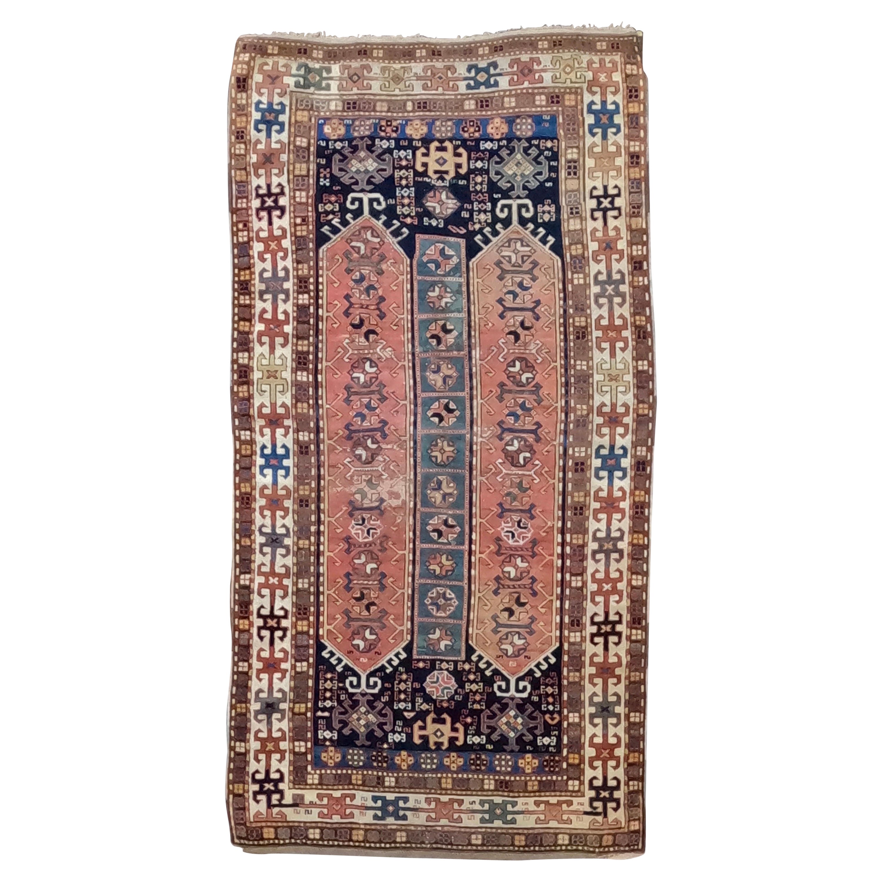 Antique Caucasian Lambalo Kazak circa 1900 For Sale