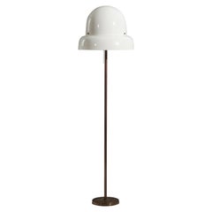 Schwedische Designerin, Stehlampe, Messing, Kunststoff, Schweden, 1960er Jahre