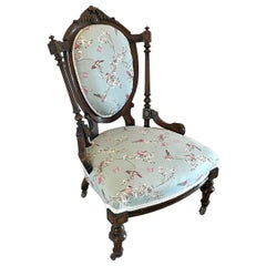 Exceptional Quality Victorian Antique Walnut Ladies Chair