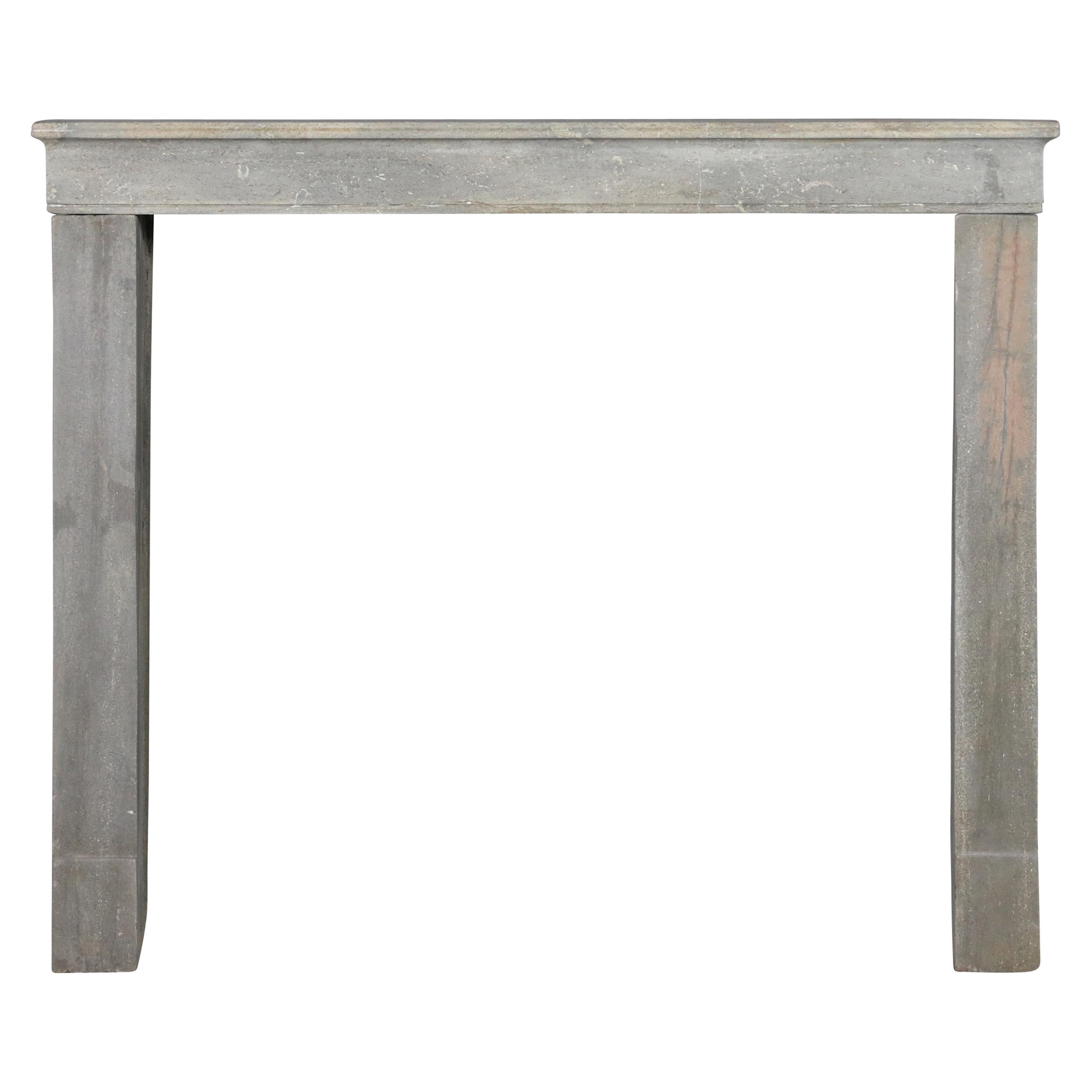 Timeless Bicolor Grey Stone Vintage Fireplace Surround