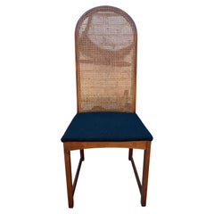 Milo Baughman Curved Cane Back Dining Chair