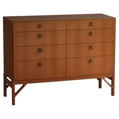 Børge Mogensen, Chest of drawers, Oak & Brass, FDB, Denmark, 1950s