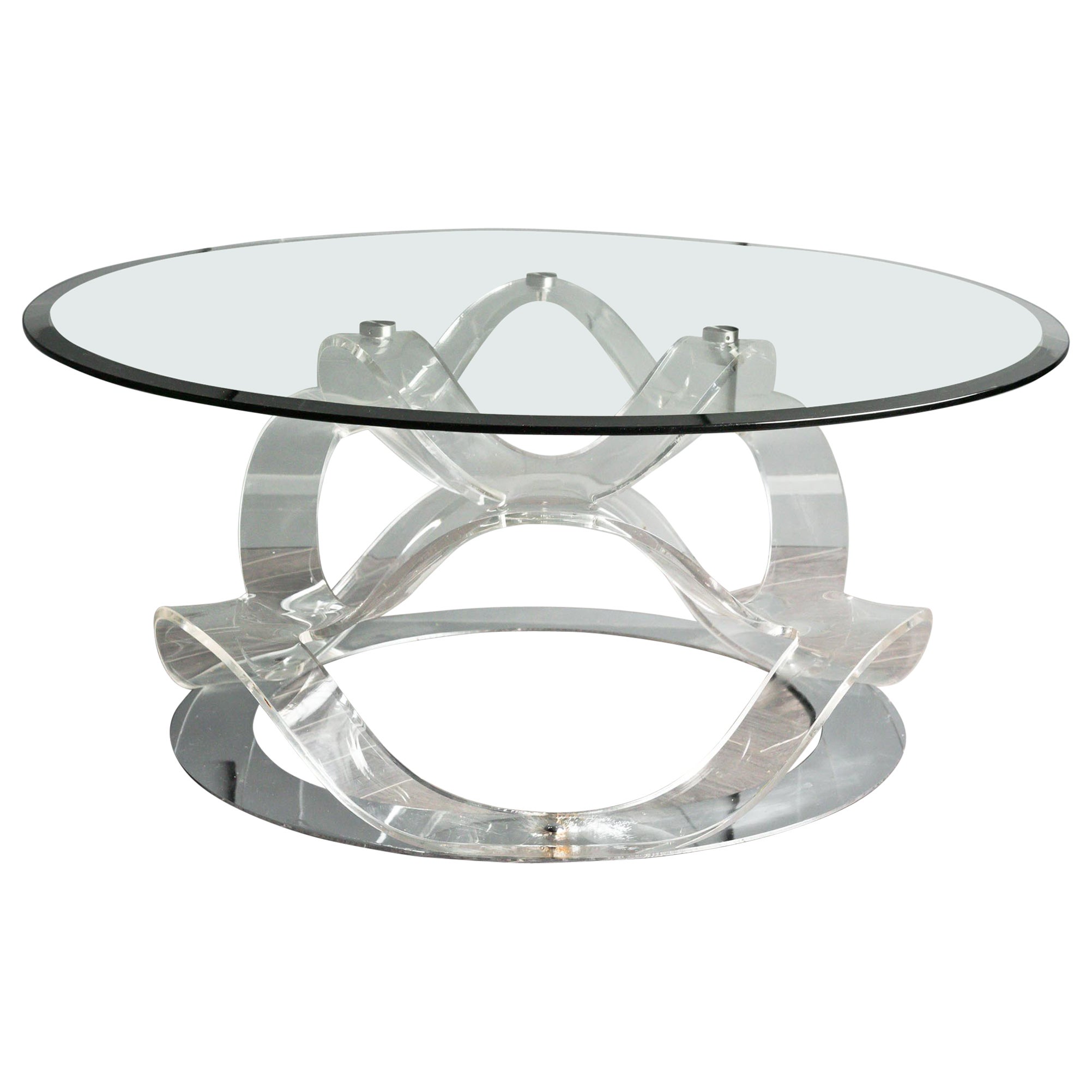1960's Pressed Lucite Coffee Table For Sale