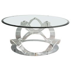 Vintage 1960's Pressed Lucite Coffee Table