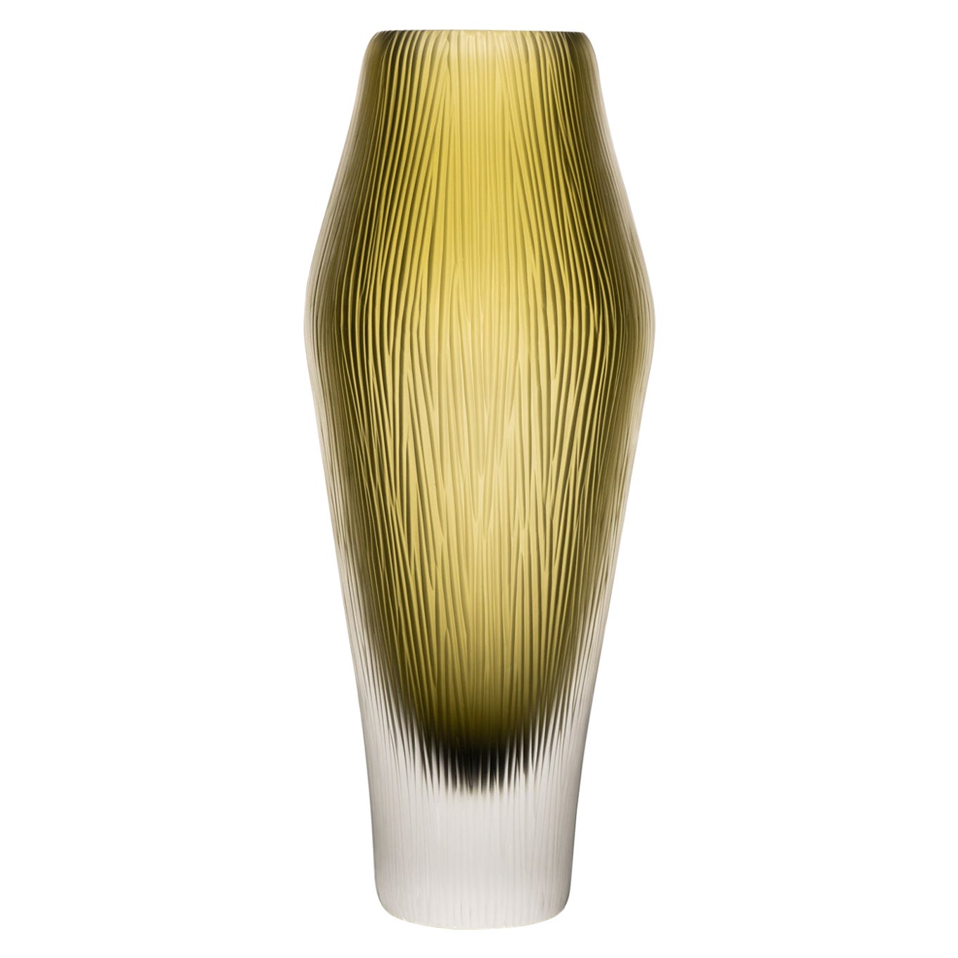 21e siècle Vase Ludovica+Roberto Palomba Laguna Puparin en verre de Murano vert mousse en vente