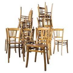 1930's Luterma Embossed Seat Bentwood Dining Chair, Various Quantities Available